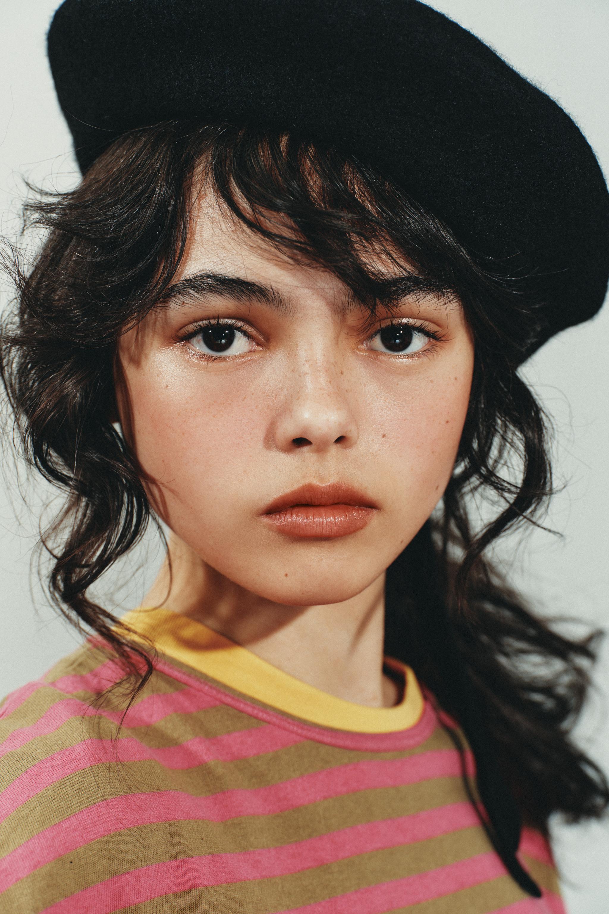 100% WOOL BERET WITH RIBBON